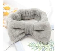 JJDFW Soft Bow Headbands Big Solid Color Coral Fleece Hair Bands Women Washing Face Cute Makeup Hairband Accessories
