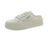 JJDFW Step on Poop Feeling Half Slippers Female Summer Hollow mesh Single Shoes Heelless Sneakers White