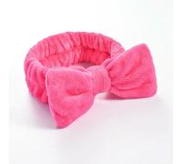 JJDFW Women Solid Bow Headbands Coral Fleece Makeup Spa Wash Face Turban Head Wrap Girls Accessories Headband Hair Bands