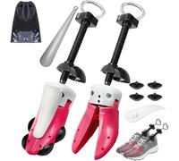 JJDPARTS Shoe Stretcher Women and Men,Pair 4-Way Shoe Expander Widener Adjustable Length & Width, S (for Women Size Us 5.5-12)rose, no