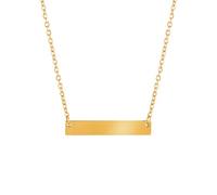 JJDreams Minimalism Horizontal Bar Pendant Necklace Simple Geometric Necklace Stainless Steel Necklace,Gold