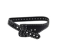 JJDreams Women Renaissance Vintage Studded Belt Adjustable Wide Leather Waistbelt Western