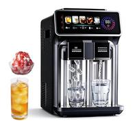 JJENXYYDS Small 3-in-1 Countertop Ice Cube Maker Machine with Scheduled Ice Making,Fast Ice Making with Smoothie & Cold Water,15kg/24H Nugget Ice Maker,LCD Touch Screen,for Home Kitchen Office Bar