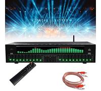 JJENXYYDS Stereo Graphic Equalizer,EQ8000 31-Band Professional Digital Crossover Equalizer,LED Music Spectrum Analyzer,12 Rhythm Patterns, Automatic Noise Reduction,for Recording Studio