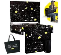 JJETIX Kids Stadium Seat with Back Support - Foldable, Lightweight Bleacher Chair with Cup Holder and Storage Pouch - Portable, Sturdy Bleacher Chair for Beach, Park, Outdoors with Tote Bag Included