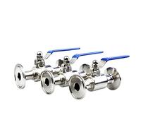 JJHQOKYNA 1.5 Quot; 2 Quot; Tri Clamp Ferrule OD 19mm 25mm 38mm 50.5mm 64mm 304 Stainless Steel Sanitary Ball Valve For Homebrew Diary 3/4“ 1 Quot; 2 Quot; 1Pcs(38mm x Ferrule 50.5)