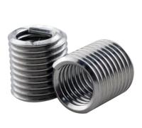 JJHXSM 100PCS 304 Stainless Steel Braces Wire Screw Sleeve M6 x 1mm x 2D Threaded Insert Suitable for Aluminum Magnesium Alloys Plastics Ceramics