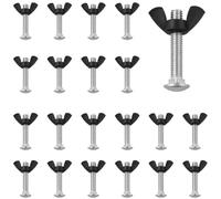 JJHXSM 20PCS 304 Stainless Steel Flat Head Bolt M6x35mm Pet Carrier Fasteners Kennel Replacement Suitable for Flight Cases