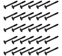 JJHXSM 30PCS M3.5 Computer Case Fan Screws 1.18 Inch Black Carbon Steel Vibration Damping Screw Cooling CPU Fan Mounting Screw Self Tapping Screw