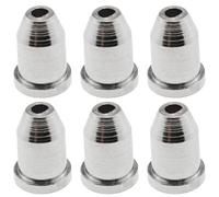 JJHXSM 6pcs Guitar String-Thru Ferrules Silver Bass String Ferrules Bushings Through Body Mini Ferrules for Electric Guitar