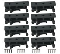 JJHXSM Set of 4 DIN Rail Mounting Adapters PCB Mounting Bracket Fixing Clips Plastic Rail Mounting Clips Suitable for 35mm 15mm DIN Rails PCB Fixing Brackets Black