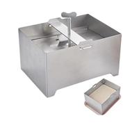 JJIAGOLD Tofu Press Stainless Steel 6.3 x 4.72 x 3.54 inches, Tofu Press Stainless Steel Adjustable with Drain Hole Drip Tray Gauze Tofu Maker Steel for Kitchen Restaurant Homemade Tofu