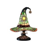 JJIAGOLD Witch Hat LED Decorative Lamp Chargeable Powered Magic Lighting for Festive & Home Decor (Green)
