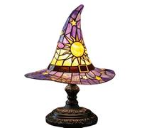 JJIAGOLD Witch Hat LED Decorative Lamp Chargeable Powered Magic Lighting for Festive & Home Decor (Purple)
