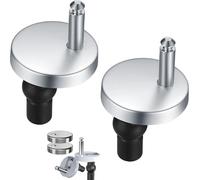 JJiaoLinin 2 Packs Toilet Seat Hinges Fixings, Toilet Seat Fittings, Universal Quick Release Toilet Seat Fittings, with Rubber Screws Nuts Bolts for WC Toilet Blind Holes