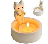 JJiaoLinin Cat Candle Holder, Tea Light Cat Tea Light Holder with Warming Paws, Cat Candle Holder, Gifts for Cat Lovers, Living Room, Bedroom Decoration, Table Decoration
