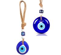 JJiaoLinin Evil Eye Hanging Decoration, 2pcs Evil Eye,Turkish Eye, Lucky Eye, Evil Eye Wall Hanging, Car Charm, Car Accessories for Jewelry Good Luck Protection Wedding Party Favors (5cm)