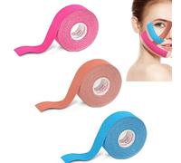 JJiaoLinin Face Lift Tape,3 Rolls Wrinkle Patches Wrinkle Tape Face Lifting Tape Anti Wrinkle Tape Breathable Face Lifting Muscle Tape Double Chin Improvement Firming & Tightening(2.5cm*5M)