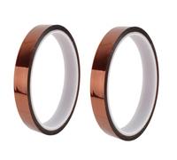 JJiaoLinin High Temp Tape,2 Rolls 10mm X 33M Kapton Tape Heat Resistant High Temperature Polyimide Tape for Masking, Soldering, Powder Coating, Sublimation and Insulating Circuit Boards etc