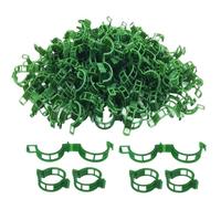 JJiaoLinin Secured Plastic Plant Clip,100PCS Plant Support Clips,Garden Plant Clips, Tomato Plant Support, Plant Clips for Climbing Plants, for Fixing Tomatoes, Cucumbers, Vegetables(Green)