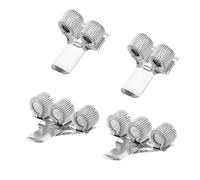 JJiaoLinin Stainless Steel Pen Holder with Pocket Clip, 4 PCS Pen Clips with Double & Triple Holes, for Notebook and Clipboard with Spring Fits Almost All Pen Size, Ideal for Doctors/Nurses/Pilots