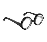 JJiaoLinin Wizard Round Glasses,Retro Wizard Glasses for Adults Kids Black Nerd Glasses Round with Clear Lenses Retro Wizard Glasses Thick Funny Glasses Fancy Dress Costume Eyewear for Adults