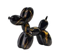 JJIW Balloon Dog Ornament, Balloon Dog Sculpture, Dog Ornaments For All Types Of Homes, Resin, 21 * 8.6 * 17cm (Black Gold)