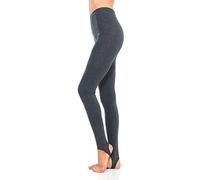 JJJ Women's Solid Cotton Spandex Jersey Stirrup Leggings, Charcoal, M