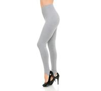 JJJ Women's Solid Cotton Spandex Jersey Stirrup Leggings, Heather Gray, M