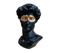 JJJing5 Decor Gr avid Head Statue Classic Modern Simple Black Resin 6" H x 6" W x 6" D Home Office Decor Nightstand Accessories