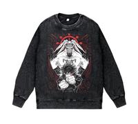 JJK Anime Sweatshirts Gojo Satoru/Geto Suguru Pullover Vintage Washed Sweater for Men Women Adults