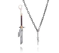 JJK Inspired Weapon Set - Double Charm Necklace & Keychain with Zen Blade Design - Anime Gift for Fans, Cosplayers & Collectors