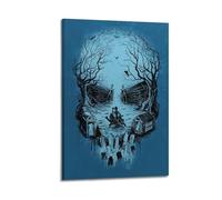 JJKKLB Haunted Mansion Skull Poster Poster Decorative Painting Canvas Wall Posters And Art Picture Print Modern Family Bedroom Decor Posters 08x12inch(20x30cm)