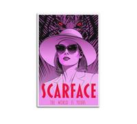 JJKKLB Movie Poster Scarface Poster Decorative Painting Canvas Wall Posters And Art Picture Print Modern Family Bedroom Decor Posters 08x12inch(20x30cm)
