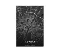 JJKKLB Munich Map Decorative Poster Poster Decorative Painting Canvas Wall Posters And Art Picture Print Modern Family Bedroom Decor Posters 12x18inch(30x45cm)