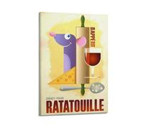 JJKKLB Ratatouille Movie Poster Poster Decorative Painting Canvas Wall Posters And Art Picture Print Modern Family Bedroom Decor Posters 12x18inch(30x45cm)