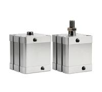 JJKKOZVQF 1PCS 80 * 5/10/15/20/25/30/45/50/80-A-P-A Male Female Double Action Smal Lsquare Air Pneumatic Cylinder(ADN80x50,External Thread)
