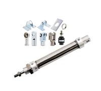 JJKKOZVQF 1PCS Mini Air Pneumatic Cylinder 25-500mm Stroke Stainless Steel Double Acting Piston(Cylinder And I)