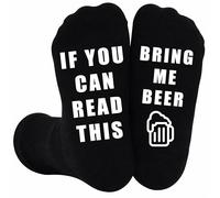 JJLC Funny Non-Slip Socks for Men (UK 9-11) - Novelty Cotton Gift for Dad, Grandad, Husband or Boyfriend - Birthday & Father’s Day Present from Son, Daughter or Wife (Bring Me Beer)