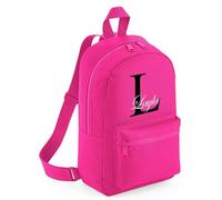 JJLC Personalised Boys Girls Rucksack Backpack Bag Mini School Club Nursery (Fuchsia Pink - With Name)