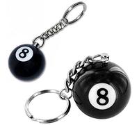 JJLFresheners Creative Number Eight Billiard Key Chain Pendant Car Key Ring Decoration Black Useful and Practical Accessories Gift