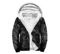 JJLLAZAD Odin Hoodie Men Yggdrasil Summer Winter Viking Cosplay Costumes,Warmer Hoodie,3XL