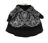 JJLLAZAD Viking Fenrir Wolf Mens Warm Winter Coat Jacket Parkas Print Hooded Nordic Overcoat Casual Mid-Length Cotton,Celtic Knot,L