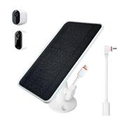JJMASEE Solar Panel Charger for Arlo Essential/XL Spotlight Cam and Essential 2K/2K XL (2nd Gen), with 13FT Weatherproof Long Cable and 360° Adjustable Aluminium Alloy Mount(1 Pack)