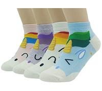 JJMax Women's Unicorn Lucky Horeshoe Print Rainbow Socks - - One Size