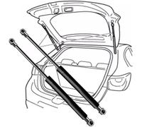 JJNIENUS 2Pcs Car Rear Tailgate Gas Struts for Dacia Jogger 2021-2024, Boot Lift Support Shock Trunk Gas Springs Hydraulic Telescopic Arm Prop Rod Damper Auto Parts