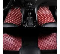 JJNIENUS 4 PCS Car Floor Mats for Ford Focus ST-Line MK4 2019-2021, Custom Leather Auto Carpets Front Rear Row Mat Non Slip Floor Liner Set Protector Accessory,E/Red