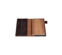 JJNUSA Distressed Genuine Leather Notebook Notepad Cover for Field Notes with travel Index Cards 3" x 5" fieldnotes 3.5“ x 5.5" Cover darkbrown