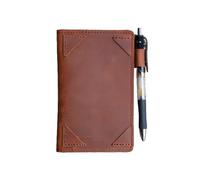 JJNUSA Distressed Genuine Leather Notebook Notepad Cover for Field Notes with travel Index Cards 3" x 5" fieldnotes Cover (brown)