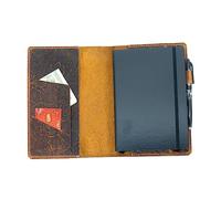 JJNUSA Leather Cover Compatible With Leuchtturm1917 Composition B5 7" x 10" Notebook Travel Journal Cover Distressed Refillable Writing Diary Flower Brown